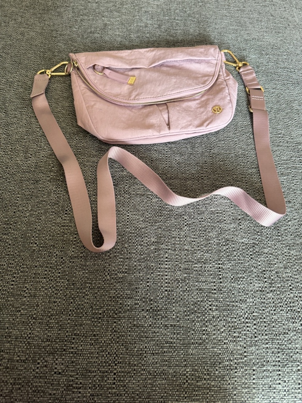 lululemon athletica Dusty Rose Crossbody Bag with Gold Hardware
